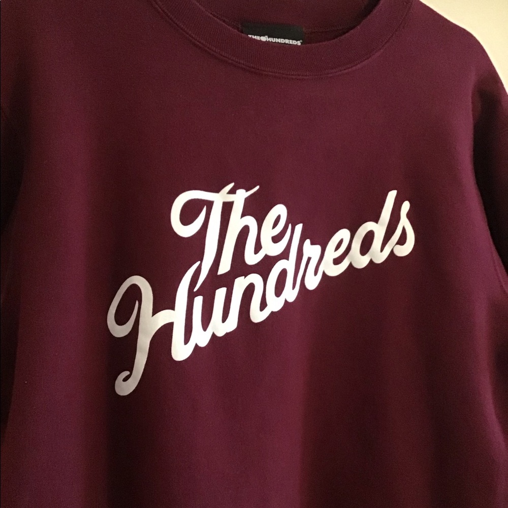 The Hundreds Burgundy Crew Neck Sweater EUC  - Medium